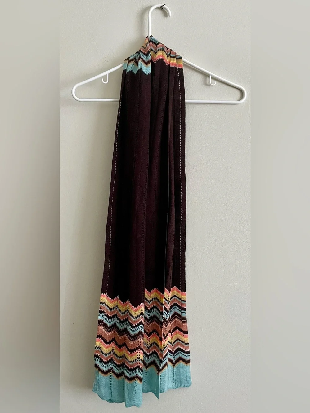 🪃 Missoni for Target Multicolor Chevron Knit Scarf 🪃